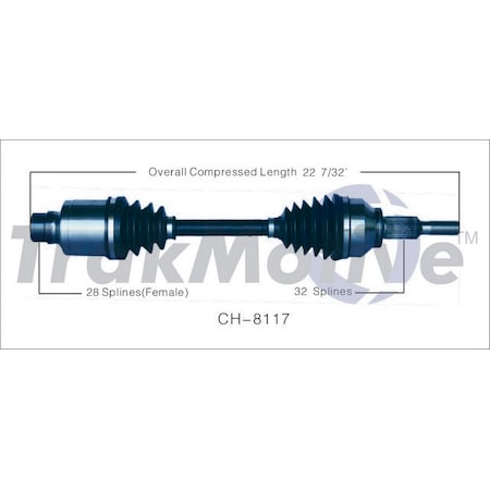 Surtrack Axle Cv Axle Shaft, Ch-8117 CH-8117